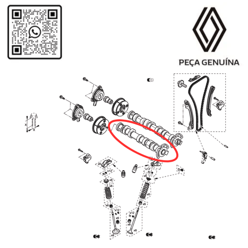 130010337R  COMANDO DE VALVULAS DE ESCAPE 1.0 12V H5D KAPTUR RN 10337R